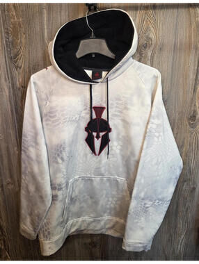 Kryptek Tartaros Yeti Spartan Hoodie 14A450 Size XL White Wraith 3D Camo Fleece